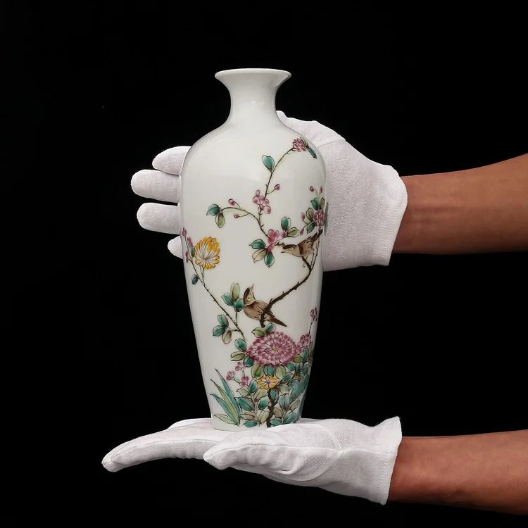 Flower Patterned Ceramic Vase