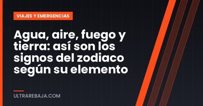 Agua, aire, fuego y tierra: así son los signos del zodiaco según su elemento