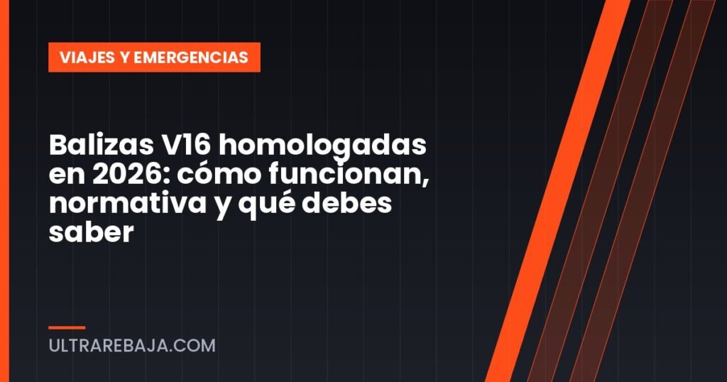 Balizas V16 homologadas en 2026: cómo funcionan, normativa y qué debes saber