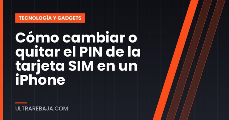 Cómo cambiar o quitar el PIN de la tarjeta SIM en un iPhone