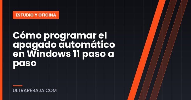 Cómo programar el apagado automático en Windows 11 paso a paso