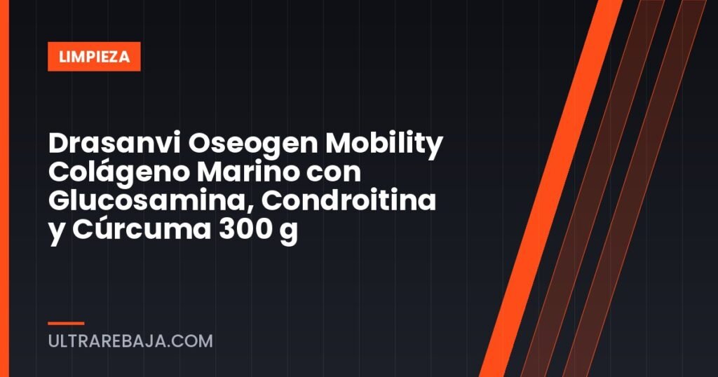 Drasanvi Oseogen Mobility Colágeno Marino con Glucosamina, Condroitina y Cúrcuma 300 g