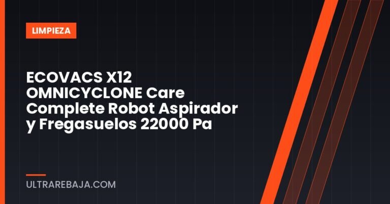 ECOVACS X12 OMNICYCLONE Care Complete Robot Aspirador y Fregasuelos 22000 Pa