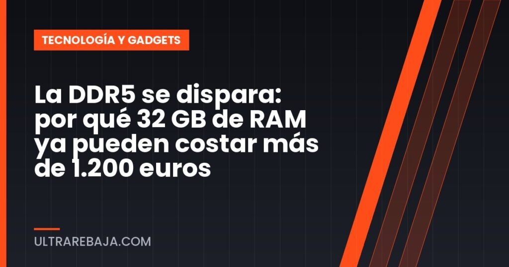 La DDR5 se dispara: por qué 32 GB de RAM ya pueden costar más de 1.200 euros