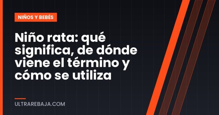 Niño rata: qué significa, de dónde viene el término y cómo se utiliza
