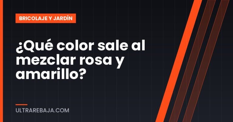 ¿Qué color sale al mezclar rosa y amarillo?