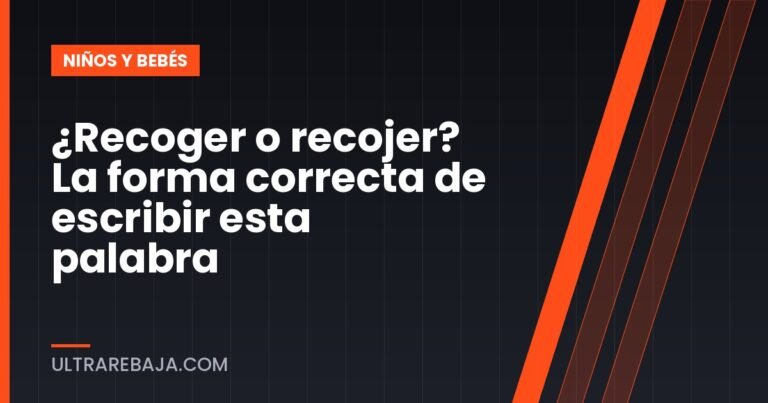 ¿Recoger o recojer? La forma correcta de escribir esta palabra
