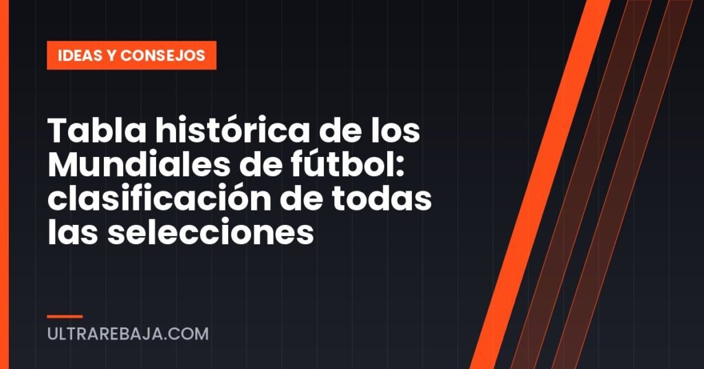 Tabla histórica de los Mundiales de fútbol: clasificación de todas las selecciones